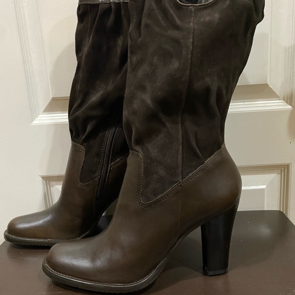 Diba Armada Brown Leather Suede Womens Boots size 9.5